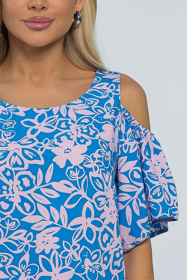 Платье Марианна LADY TAIGA, сине-розовое - фото 2