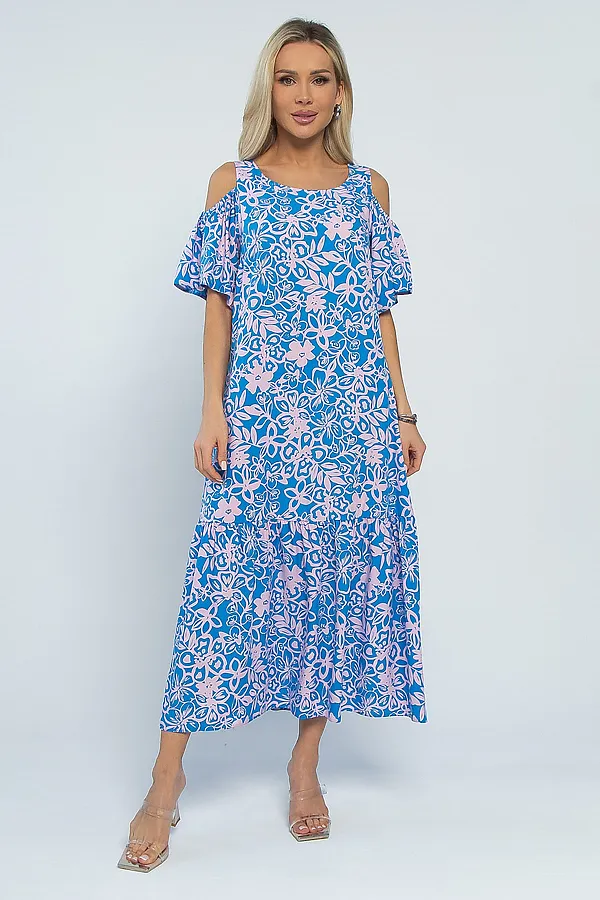 Платье Марианна LADY TAIGA, сине-розовое - фото 2