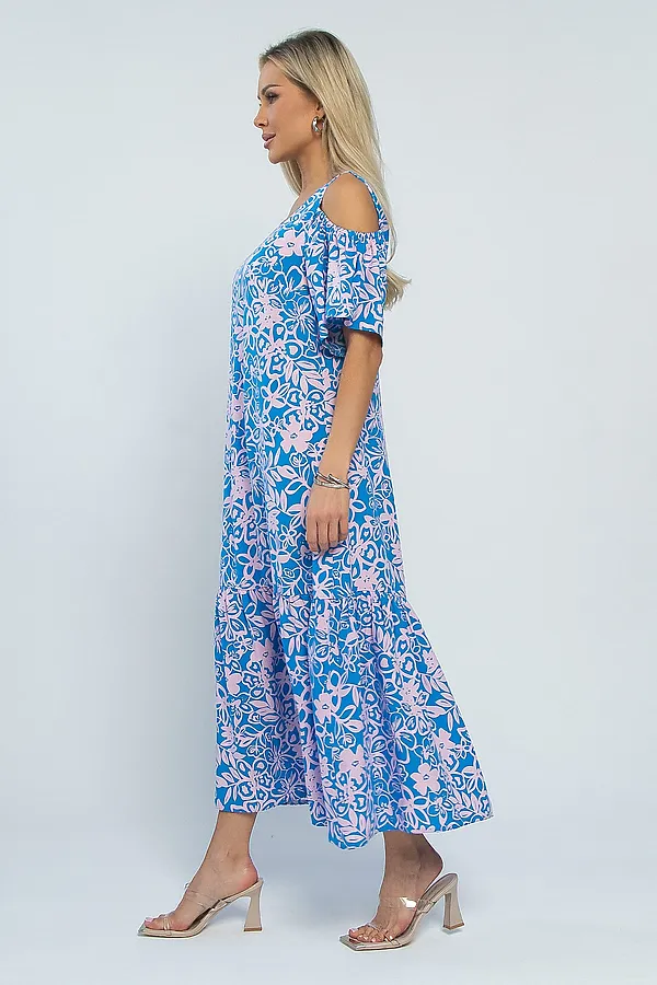 Платье Марианна LADY TAIGA, сине-розовое - фото 2