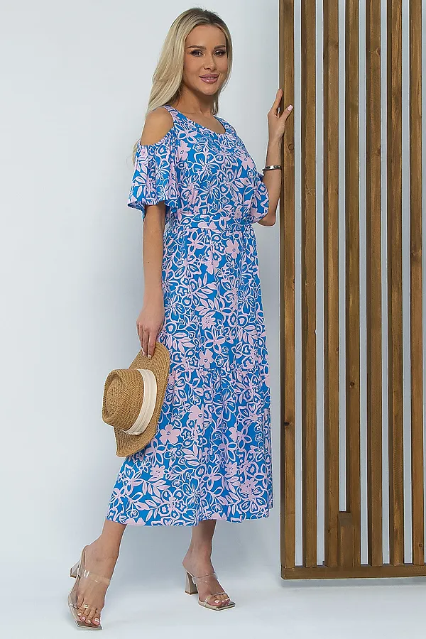 Платье Марианна LADY TAIGA, сине-розовое - фото 2