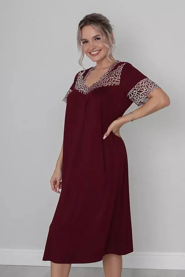 Сорочка ЭЛЬЗА НАТАЛИ, бордовый - фото 2