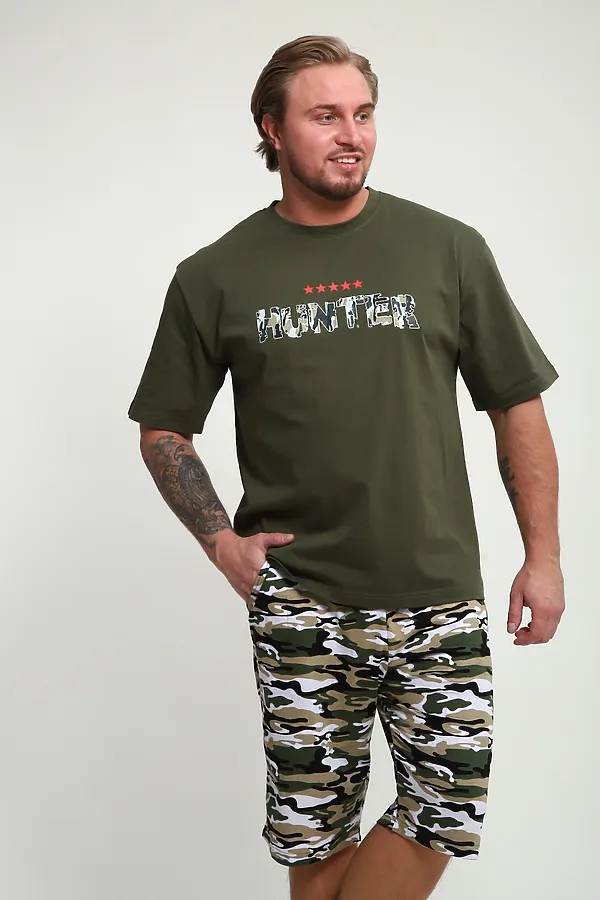 Костюм с шортами КМ-01 НАТАЛИ, хаки hunter - фото 2