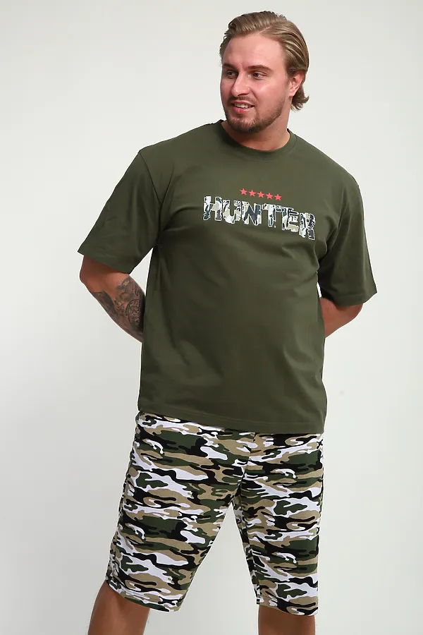 Костюм с шортами КМ-01 НАТАЛИ, хаки hunter - фото 2