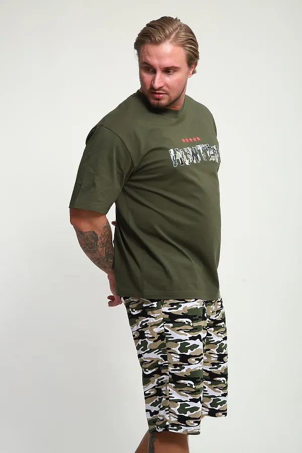 Костюм с шортами КМ-01 НАТАЛИ, хаки hunter - фото 2