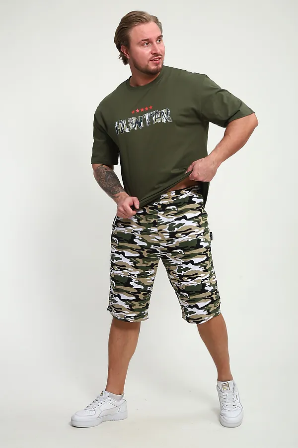 Костюм с шортами КМ-01 НАТАЛИ, хаки hunter - фото 2