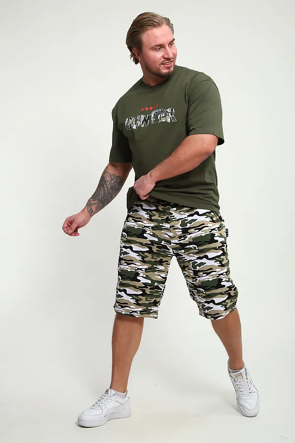 Костюм с шортами КМ-01 НАТАЛИ, хаки hunter - фото 2