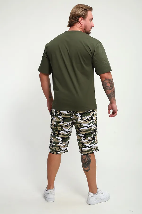 Костюм с шортами КМ-01 НАТАЛИ, хаки hunter - фото 2