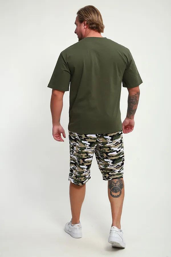 Костюм с шортами КМ-01 НАТАЛИ, хаки hunter - фото 2