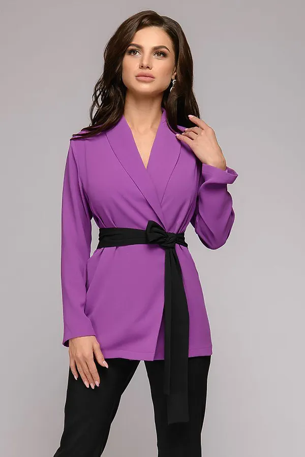 Костюм (Брюки+Жакет) 1001 DRESS, лиловый/черный - фото 2