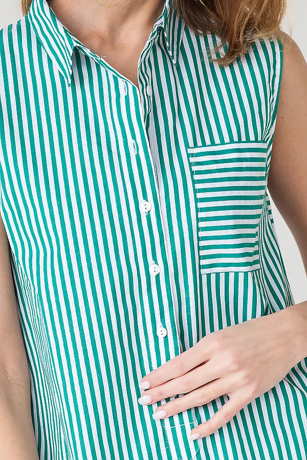 Блуза VILATTE, белый-зеленый - фото 2