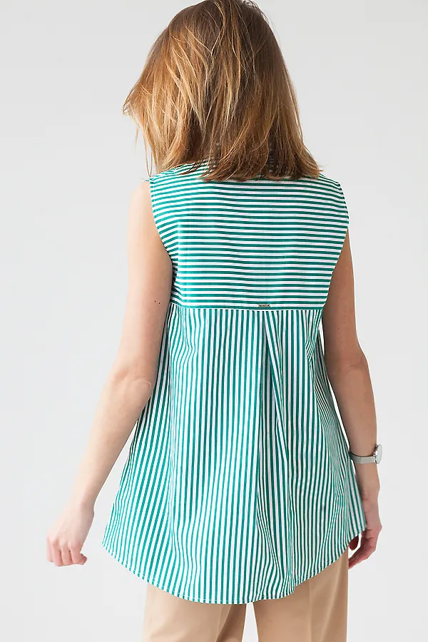 Блуза VILATTE, белый-зеленый - фото 2