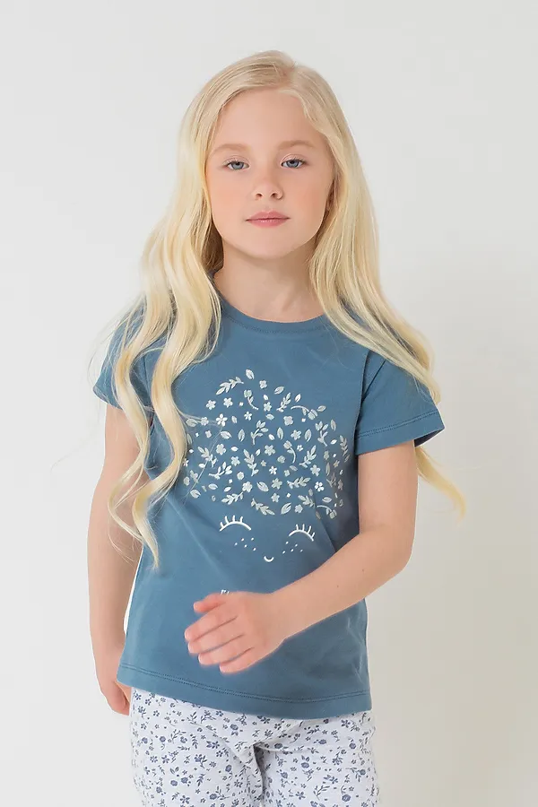 Пижама (Бриджи+Футболка) CROCKID SALE, джинс - фото 2