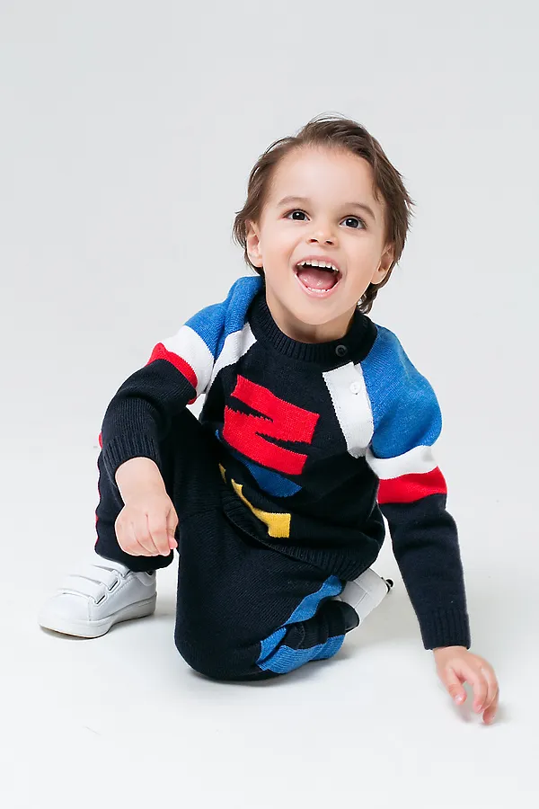 Комплект (Брюки+Джемпер) CROCKID SALE, т.синий - фото 2