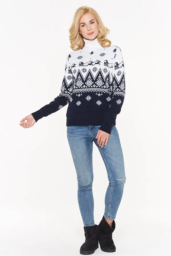 Свитер VAY, т.синий - фото 2