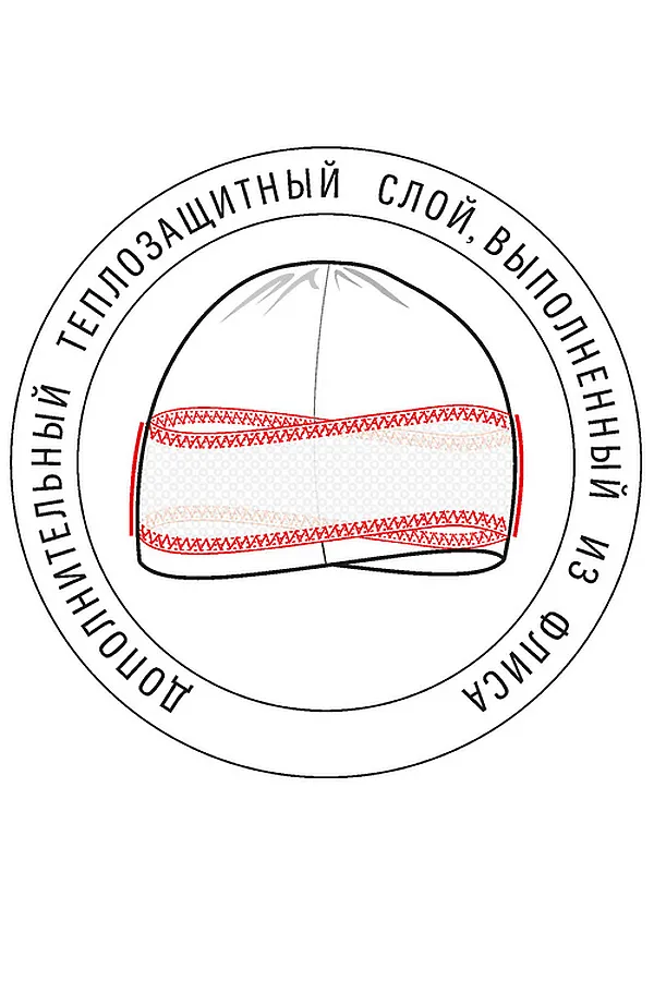 Шапка CLEVER, бордовый - фото 2