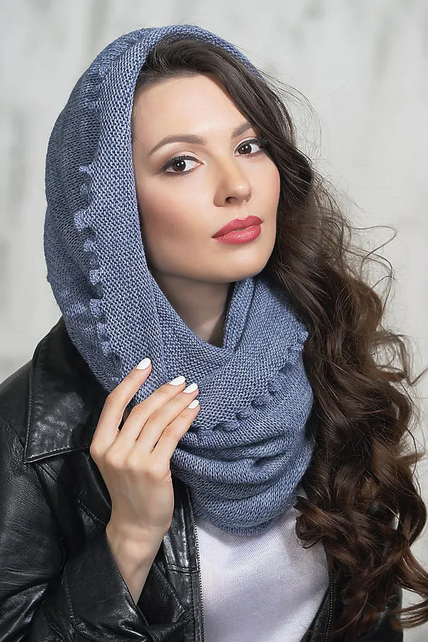 Шарф VAY, св.джинс - фото 2