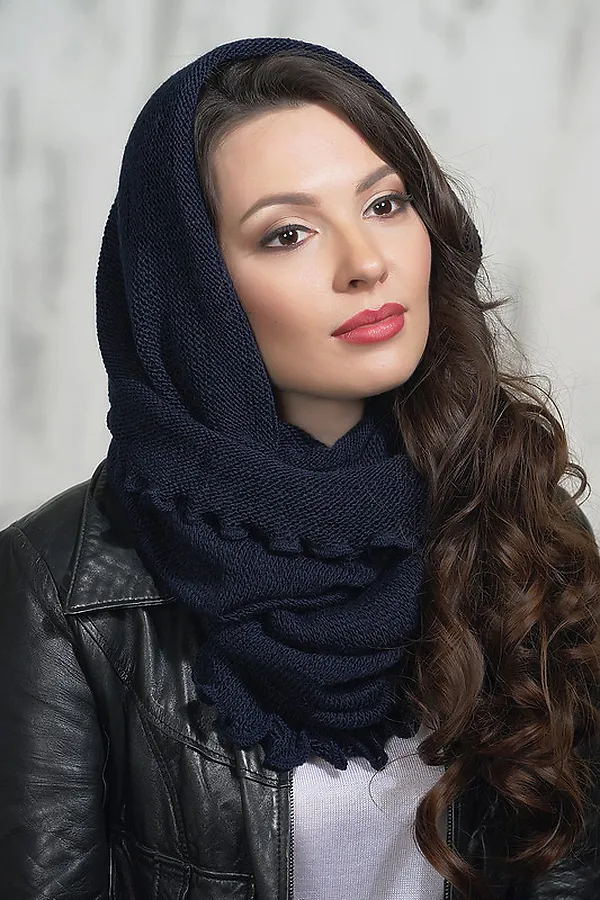 Шарф VAY, т.синий - фото 2