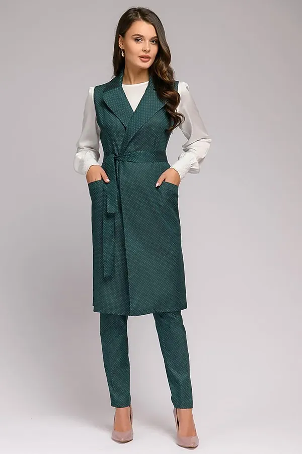 Жилет 1001 DRESS, изумрудный - фото 2