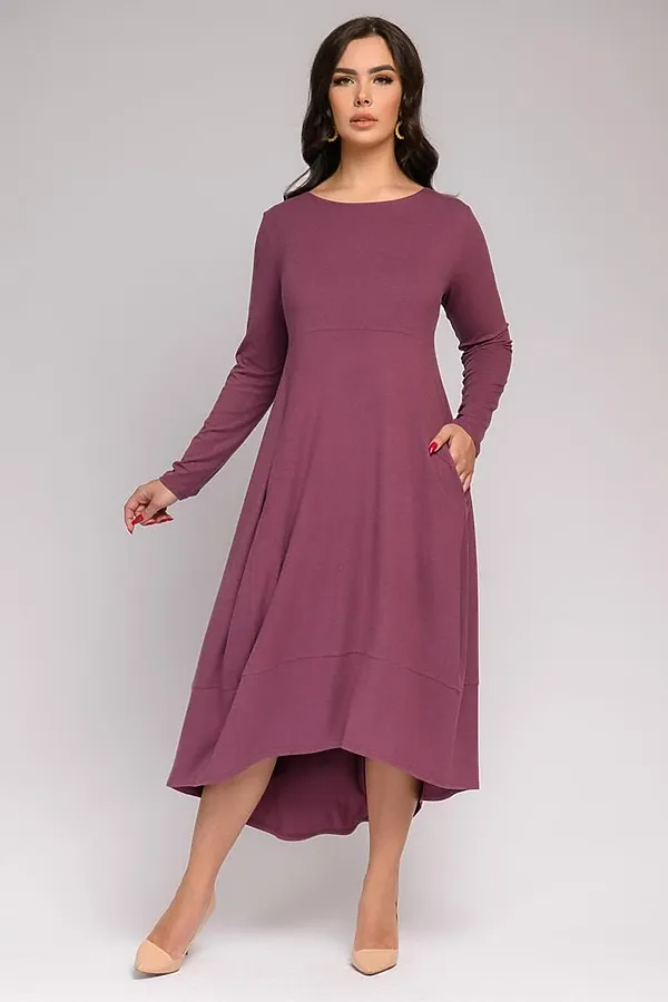 Платье 1001 DRESS, сливовое вино - фото 2
