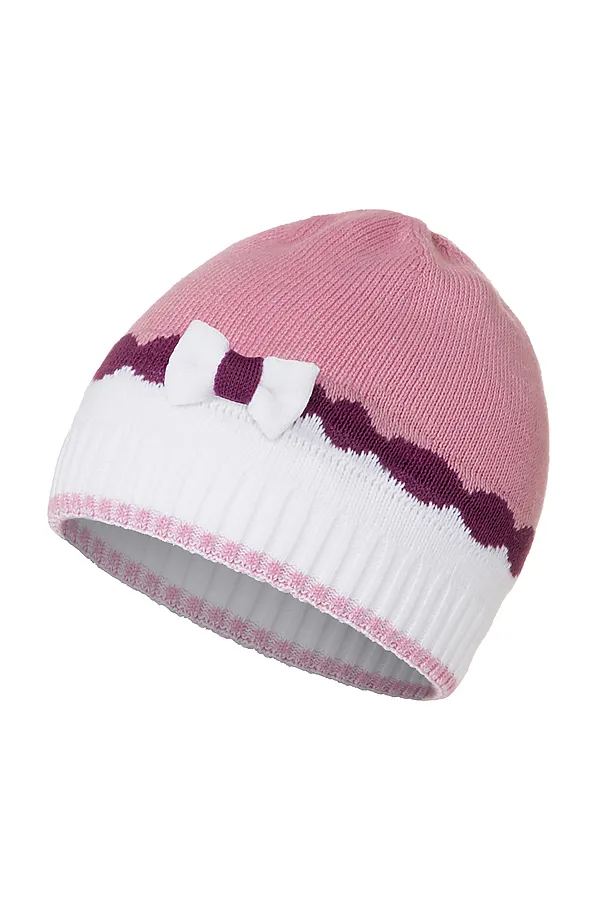 Шапка ESLI, бело-розовый - фото 2