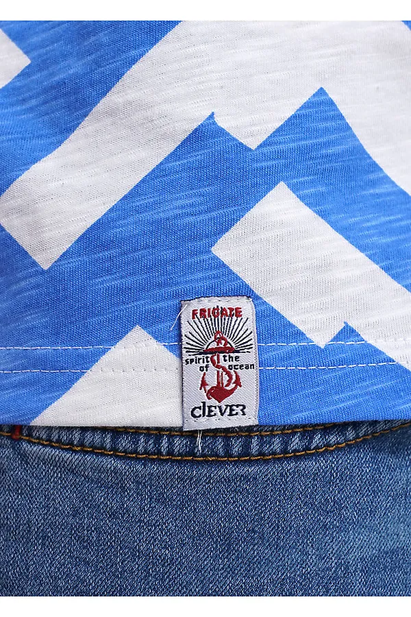 Футболка CLEVER, белый/т.голубой - фото 2