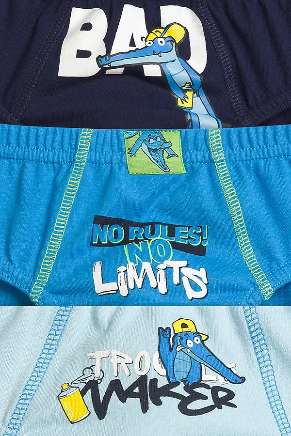 Трусы 3 шт. PELICAN, голубой/темно-синий/синий - фото 2