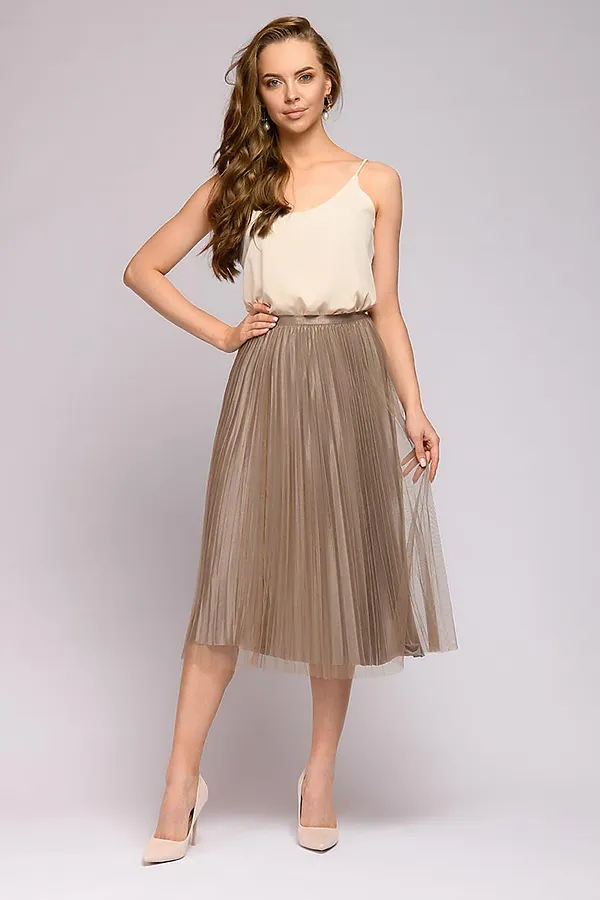Топ 1001 DRESS, бежевый - фото 2