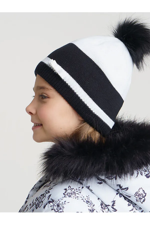 Комплект (шапка+перчатки) PLAYTODAY, черный,белый - фото 2
