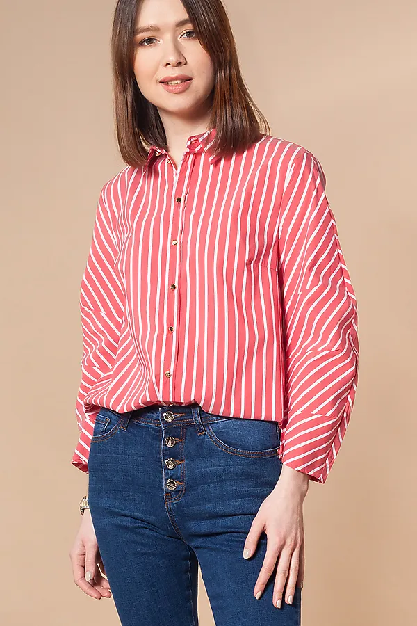 Блуза VILATTE, красный-белый - фото 2