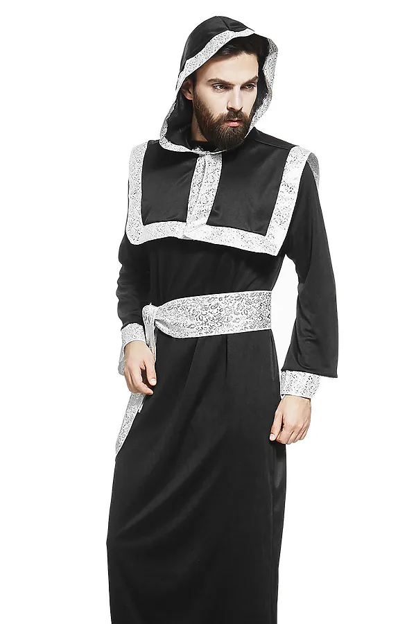 Костюм монаха LA MASCARADE, черный, серебристый - фото 2