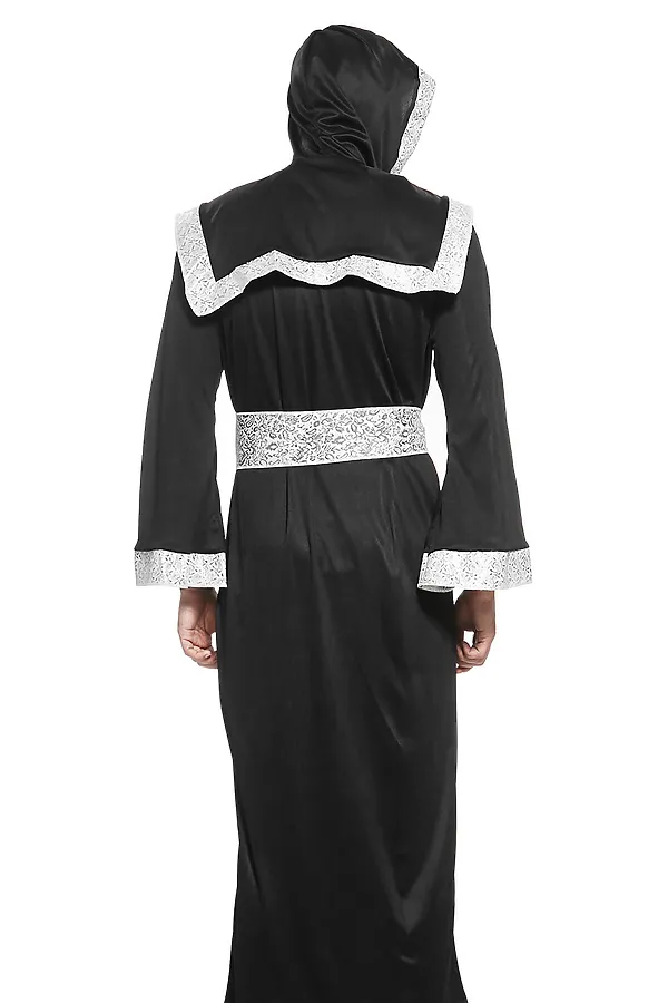 Костюм монаха LA MASCARADE, черный, серебристый - фото 2