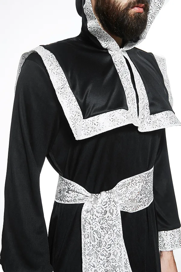 Костюм монаха LA MASCARADE, черный, серебристый - фото 2
