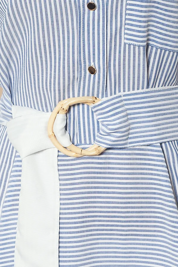 Платье VILATTE, белый-синий - фото 2