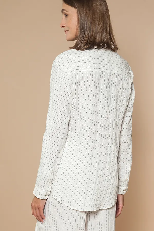 Блуза VILATTE, белый-синий - фото 2