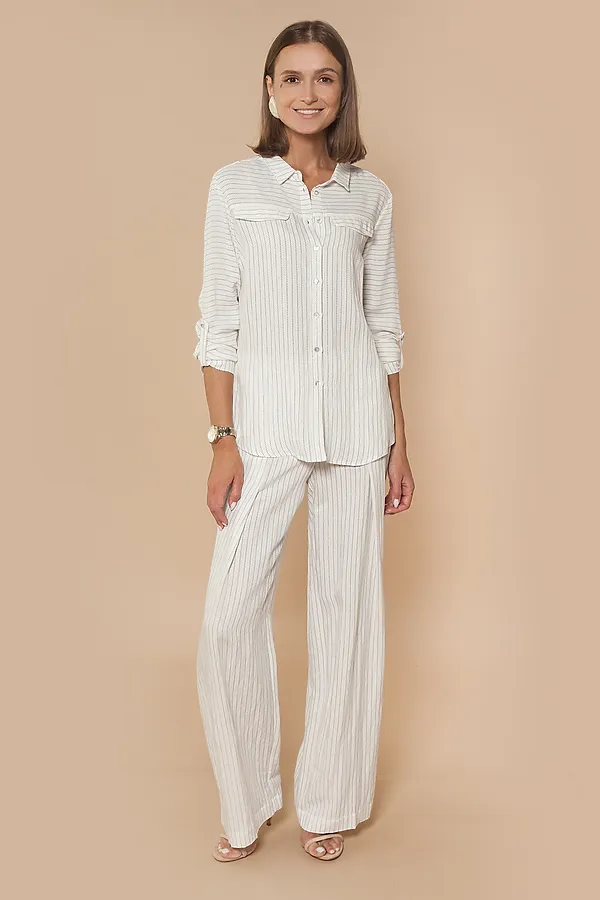 Блуза VILATTE, белый-синий - фото 2