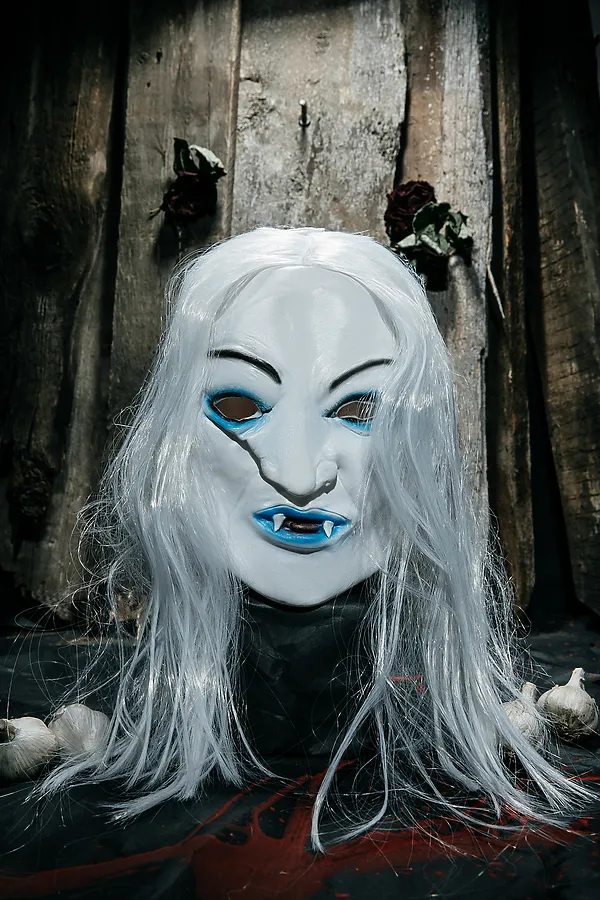 Маска вампира LA MASCARADE, белый, голубой - фото 2