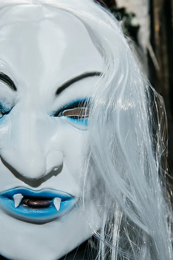 Маска вампира LA MASCARADE, белый, голубой - фото 2