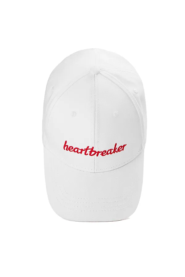 Бейсболка "Сердцеедка" КРАСНАЯ ЖАРА, белый - фото 2