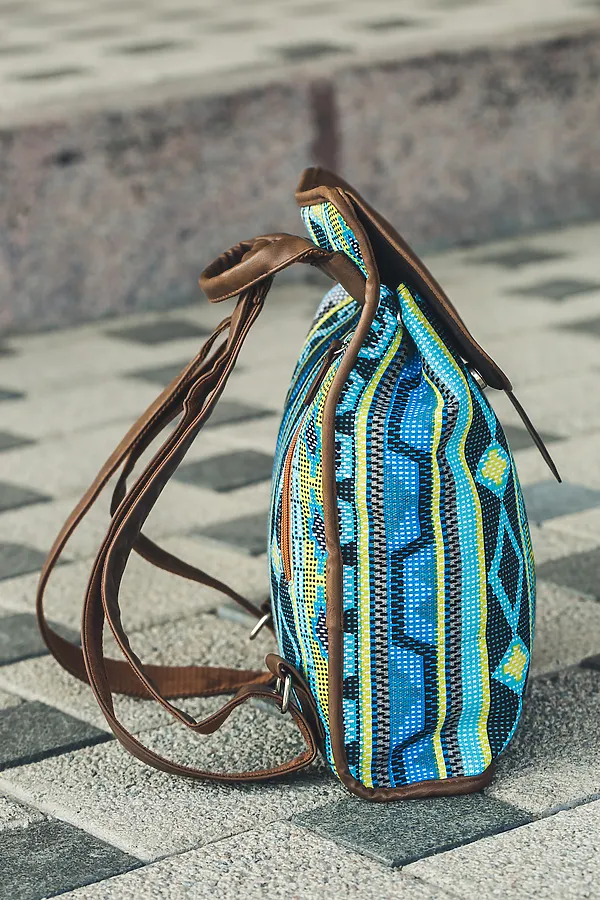 Рюкзак Nothing But Love, голубой, коричневый, желтый - фото 2