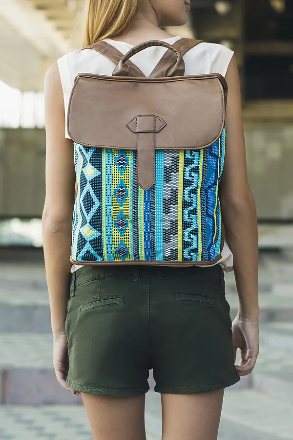 Рюкзак Nothing But Love, голубой, коричневый, желтый - фото 2