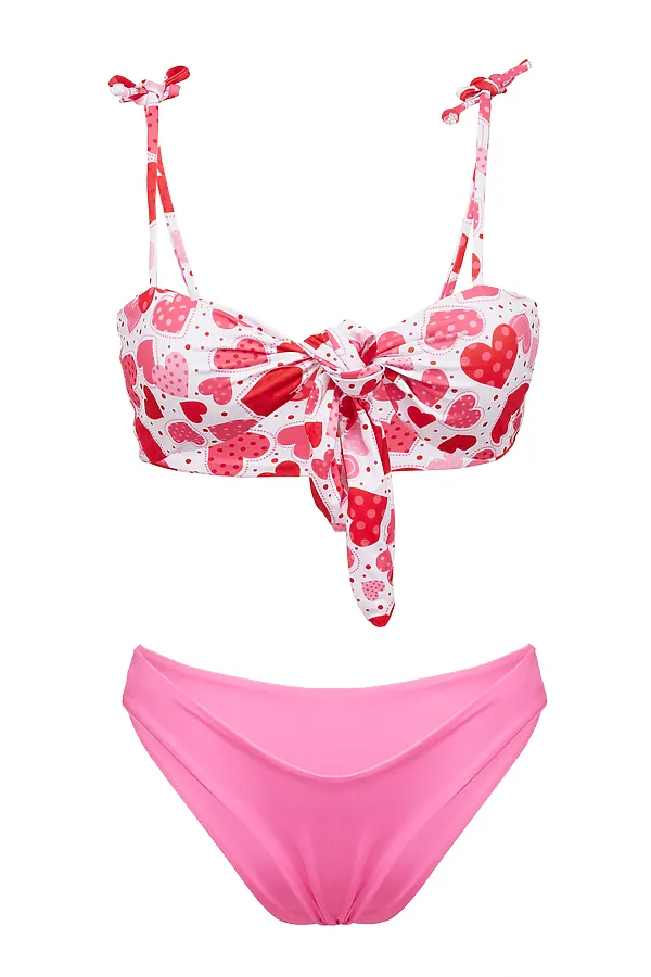 Купальник "Ресифи" Nothing But Love, фуксия, красный, белый - фото 2