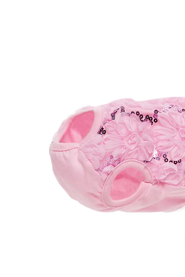 Платье в стиле Baby Doll для миниатюрных пород собак весом 2-4 кг и длиной по спинке около 25 см Nothing But Love, розовый - фото 2
