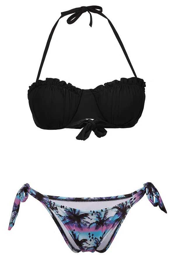 Купальник "Исла-Мухерес" Nothing But Love, черный, фиолетовый, голубой - фото 2