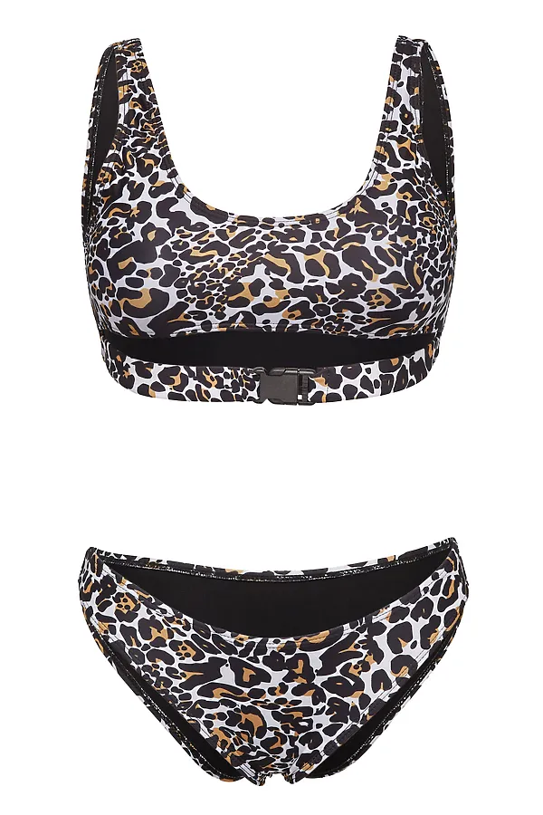 Купальник "Роковая красотка" Nothing But Love, черный, белый, горчичный - фото 2