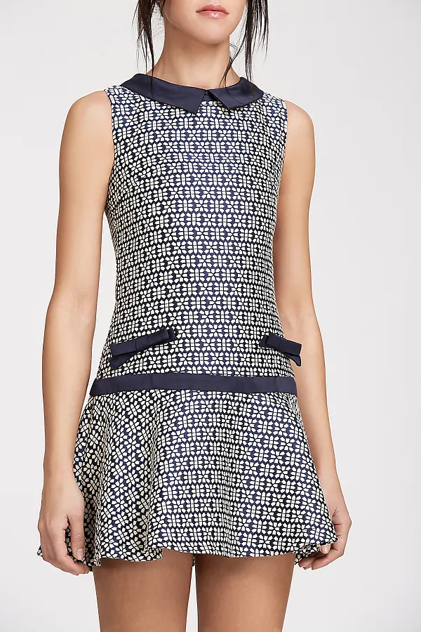 Платье MERSADA, темно-синий, молочный - фото 2