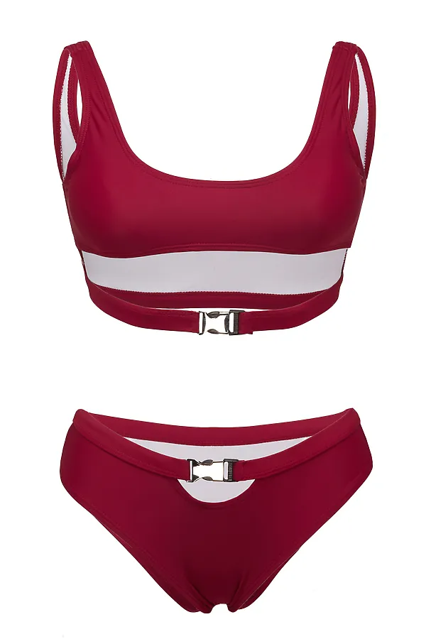 Купальник "Майами" Nothing But Love, винный, серебристый - фото 2