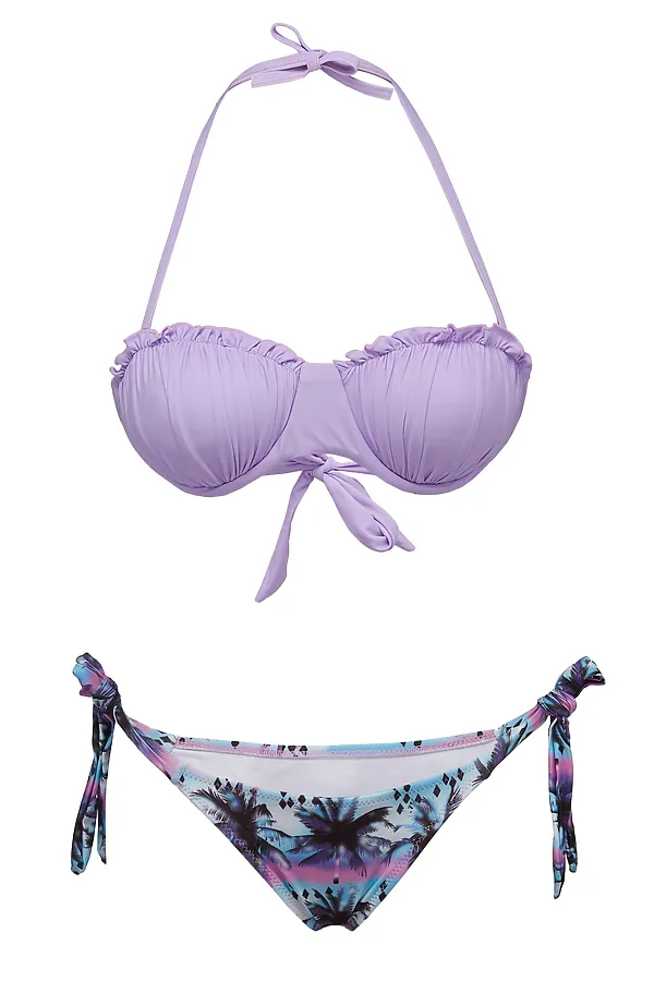 Купальник "Исла-Мухерес" Nothing But Love, лиловый, голубой, черный - фото 2