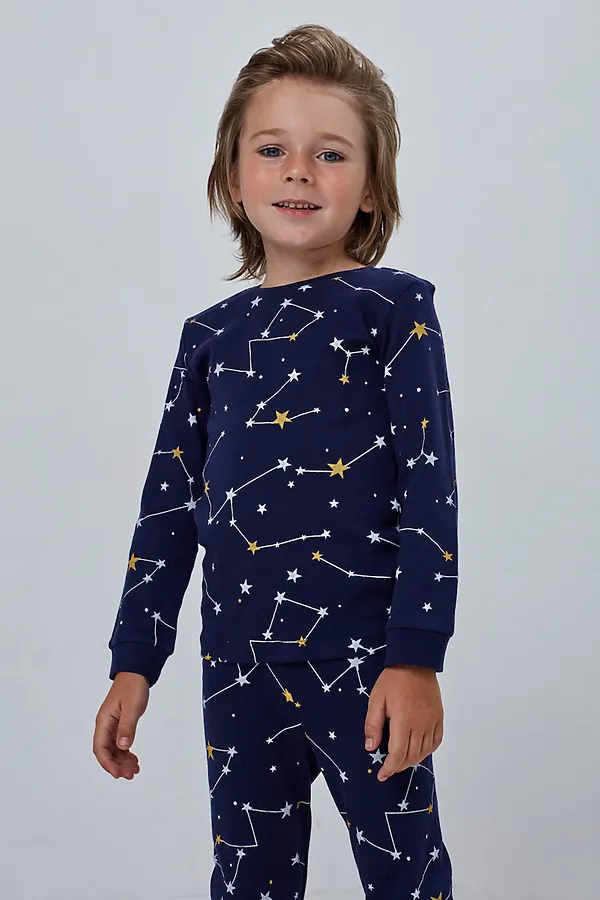 Пижама KOGANKIDS, синий звёздное небо - фото 2