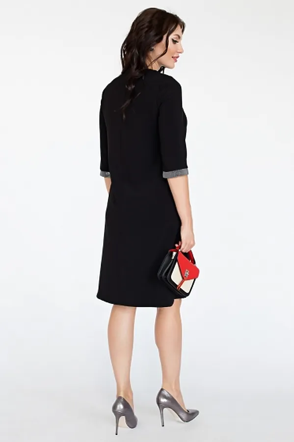 Платье РАЗНЫЕ БРЕНДЫ, черный, серебро - фото 2