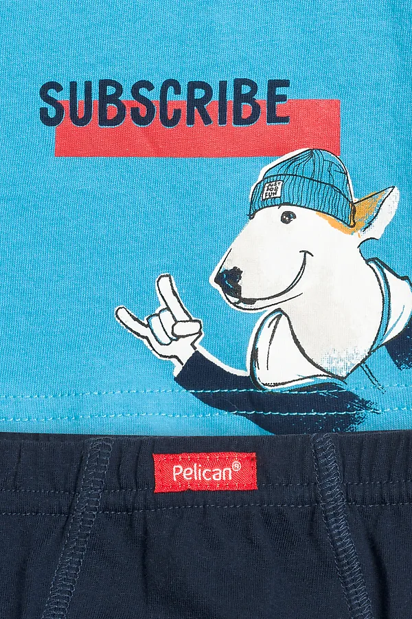 Комплект (Майка + Трусы) PELICAN, голубой - фото 2